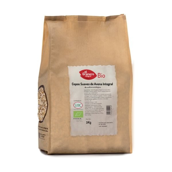 Copos suaves de avena integral Bio - 3 kg. - El Granero Integral