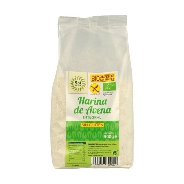 Harina de Avena Integral Bio (500 gr) - Sol Natural - Imagen 2
