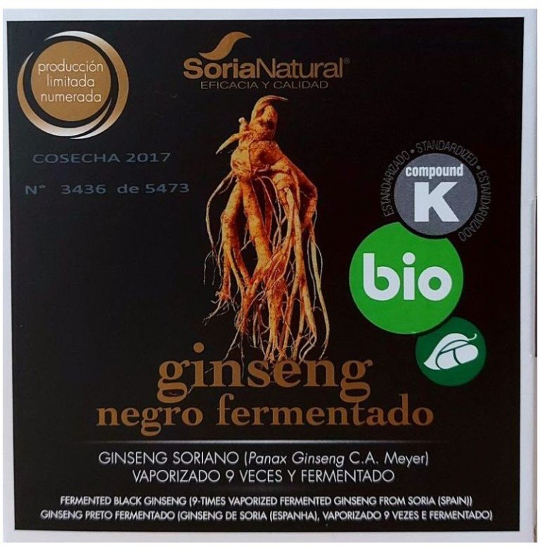 GINSENG NEGRO BIO 24 CAPSULAS - Soria Natural