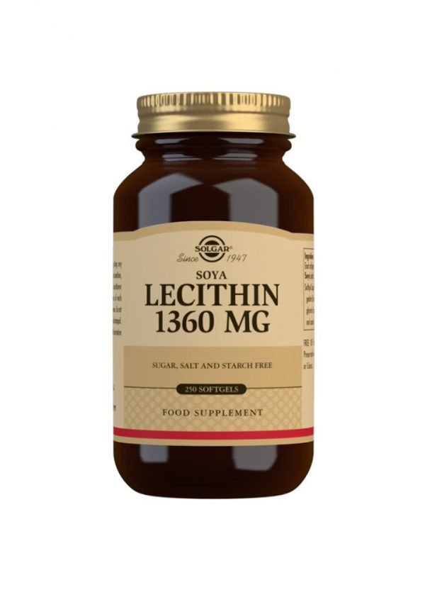 Lecitina de Soja 1360 mg - 200 Cápsulas blandas - Solgar