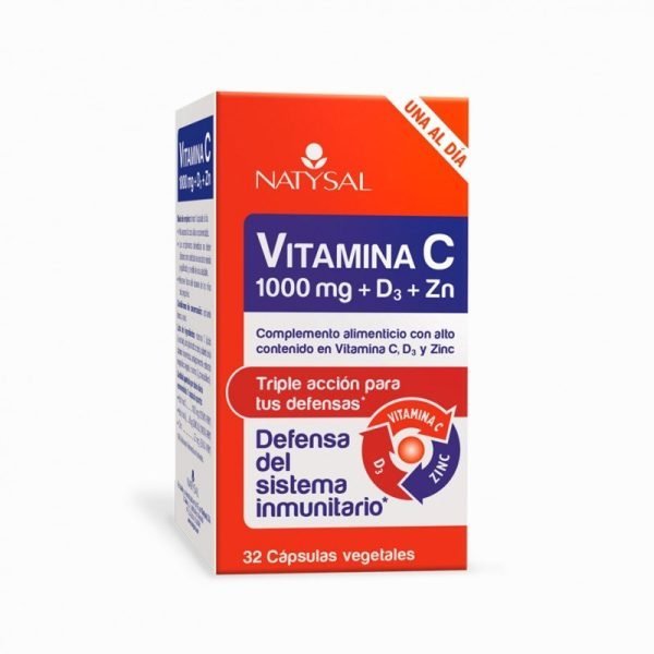 Vitamina C 1000 mg + D3 + Zinc - Natysal