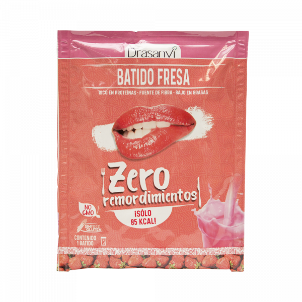 Sobre batido proteico fresa 25 g Zero remordimientos - Drasanvi