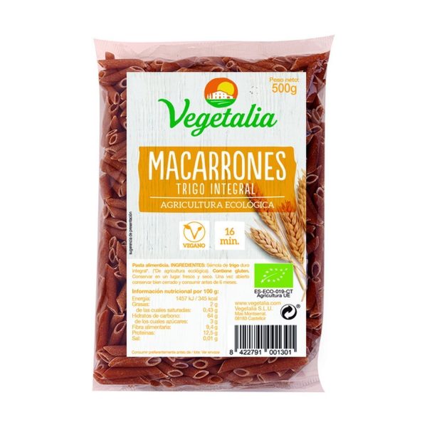 Macarrones Integrales Bio - Vegetalia