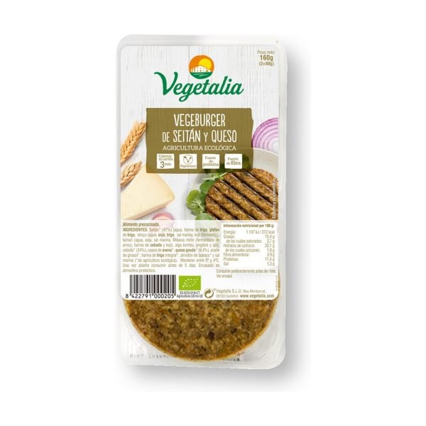 Hamburguesa Seitán y Queso - 160 gr. - Vegetalia