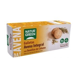 Galleta de Avena Integral con Cáñamo Bio (140 gr)- Naturgreen