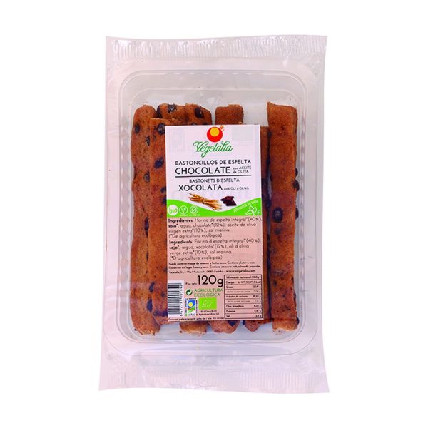 Bastoncitos de Espelta y Chocolate Bio - Vegetalia