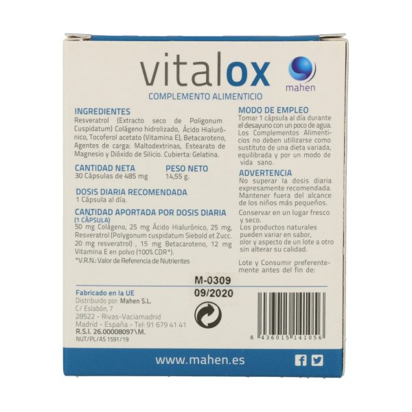 Vitalox - 30 cáps. - Mahen - Imagen 2