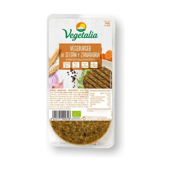 Vegeburguer Zanahoria y Seitán Bio - Vegetalia