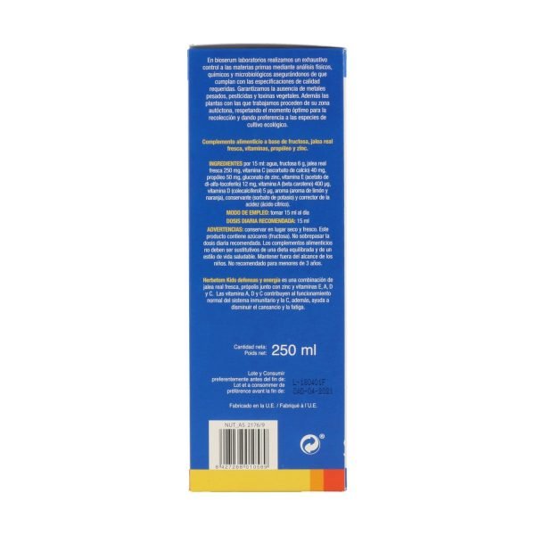 Herbetom Kids Defensas y Energia - 250 ml. - Bioserum - Imagen 4