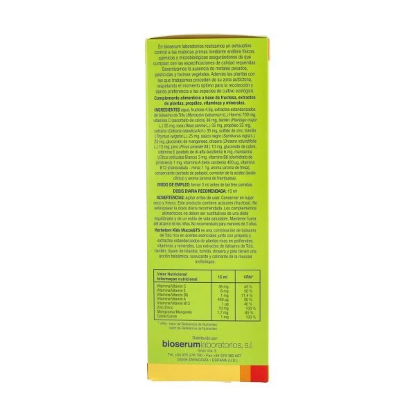 Herbetom Kids Mucos & Ts - Bioserum - Imagen 2
