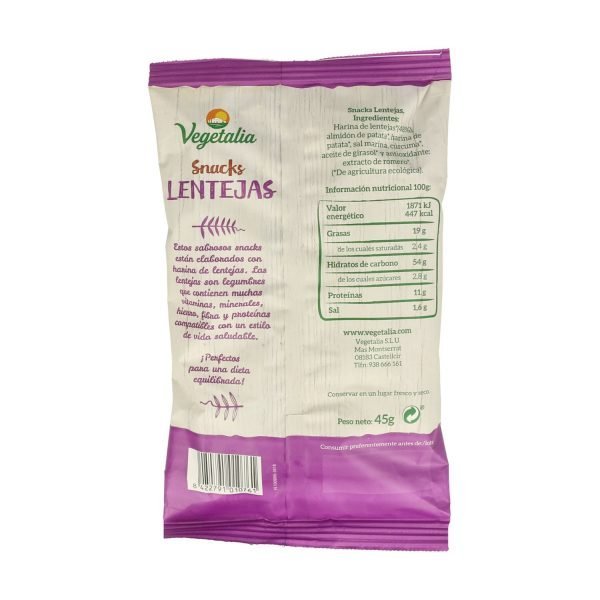 Snacks Lentejas - Vegetalia - Imagen 2