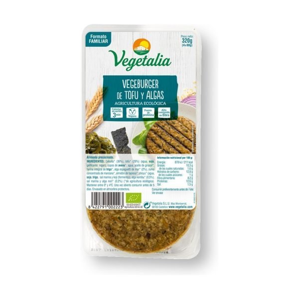 Hamburguesa Tofu y Algas - 320 gr. - Vegetalia