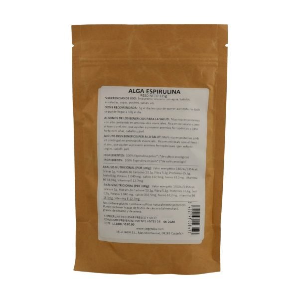 Alga Espirulina Bio - 125 gr. - Vegetalia - Imagen 2
