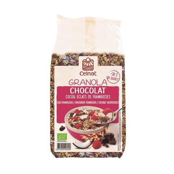 Granola Choco, Coco y Frambuesa - Celnat
