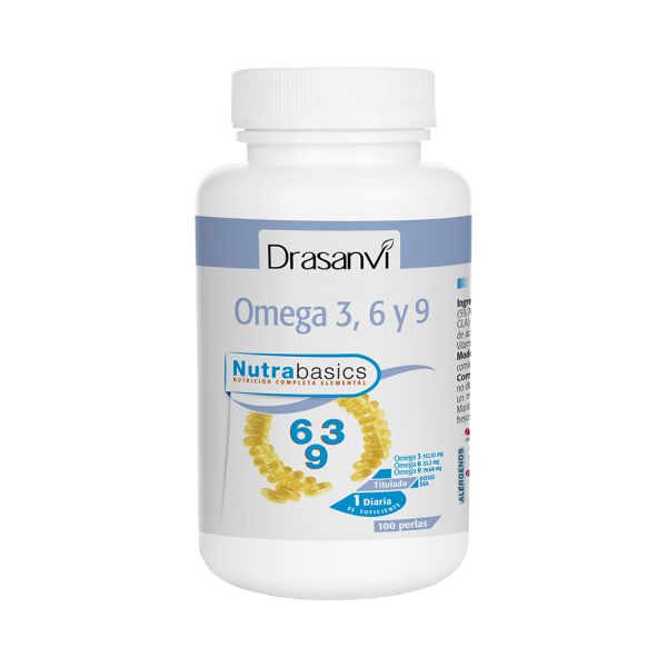 Nutrabasics - Omega 3, 6 y 9, 100 perlas - Drasanvi