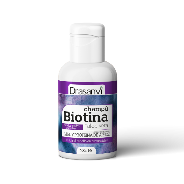 Champú Biotina y Aloe vera - Pelos teñidos y sensibles 100 ml - Drasanvi