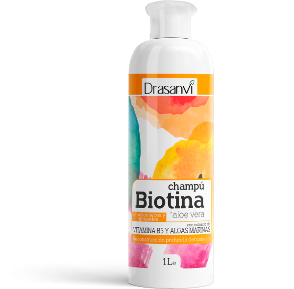 Champú Biotina y Aloe vera - Pelos secos y Apagados 1000 ml - Drasanvi