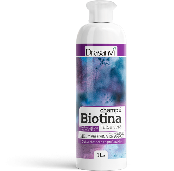 Champú Biotina y Aloe vera - Pelos teñidos y sensibles 1000ml - Drasanvi