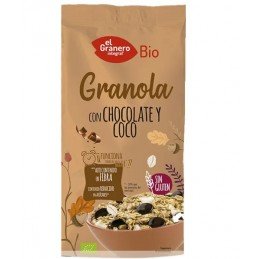 GRANOLA CON CHOCOLATE Y COCO S/GLUTEN BIO (350gr)- El Granero Integral