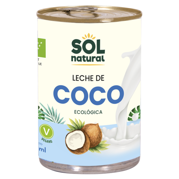 Leche de Coco en Lata para Cocinar Bio  (400 ml) - Sol Natural