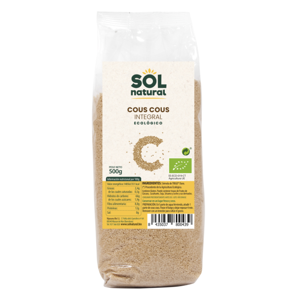 Cous Cous integral Bio (500gr) - Sol Natural