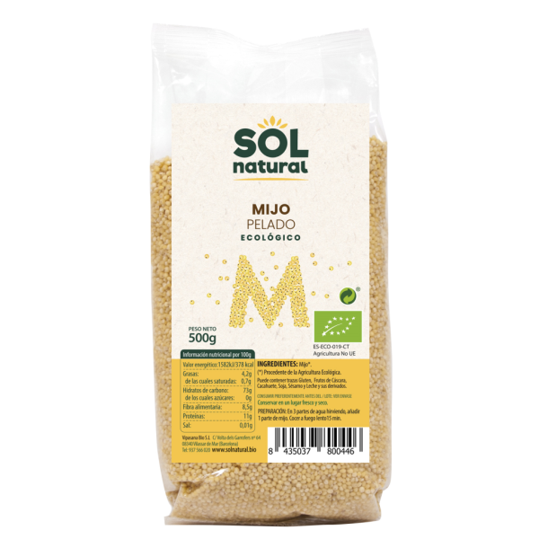 Mijo Pelado Bio (500gr) - Sol Natural