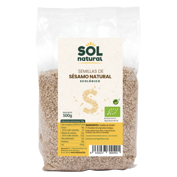 Semillas de Sésamo Natural Bio (500 gr) - Sol Natural