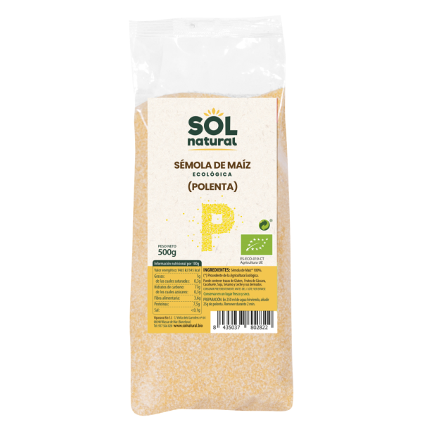 Sémola de Maíz (Polenta) Bio (500 gr) - Sol Natural