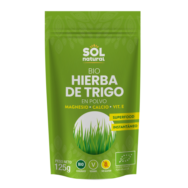 Hierba de Trigo en Polvo Bio  (125 gr) - Sol Natural