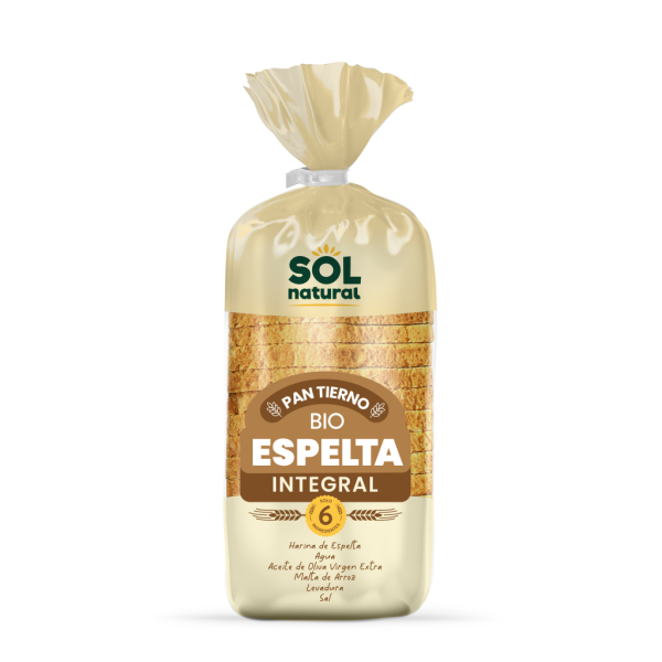Pan tierno de espelta integral bio - Sol Natural