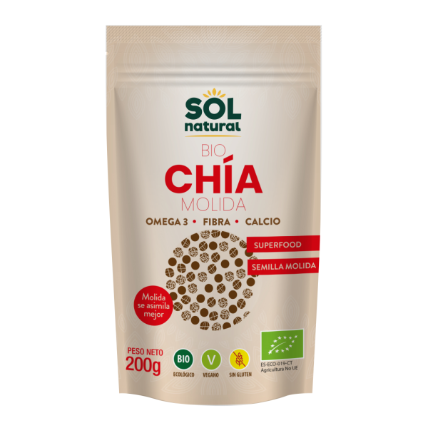 Semillas de chía molidas bio (200 gr)- Sol Natural