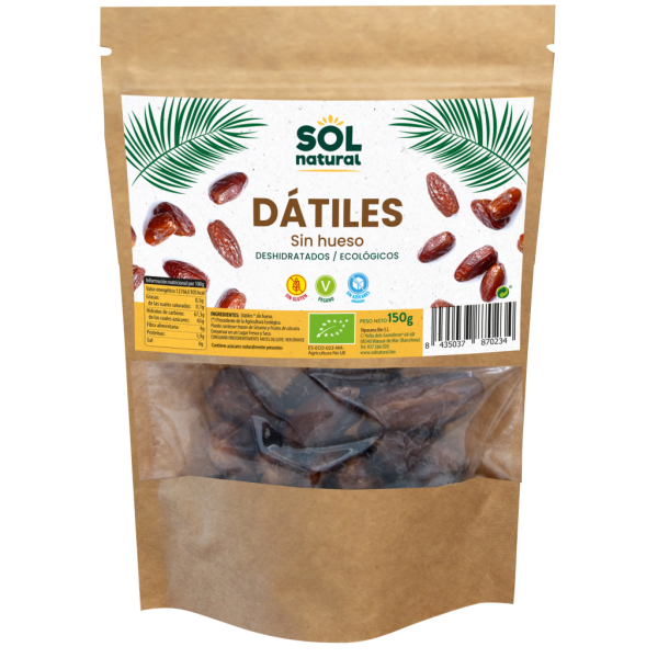 Dátiles sin hueso bio (125 gr) - Sol Natural