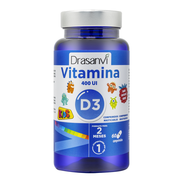 VITAMINA D3 KIDS 400 UI 60 COMPRIMIDOS MASTICABLE DRASANVI